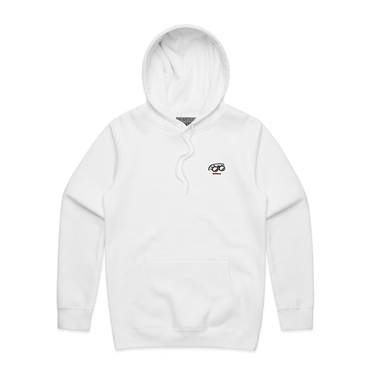 Exhaust On Hoodie (Circle Tips) - White