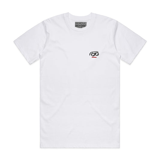 Exhaust On T-Shirt (Circle Tips) - White